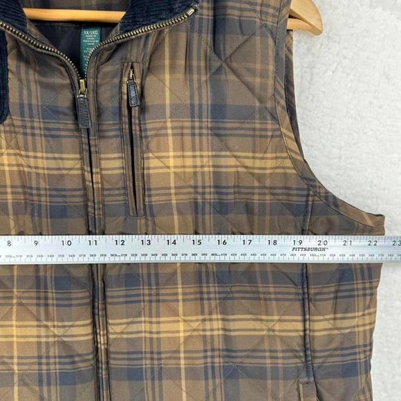 Ralph Lauren vintage plaid vest Size XL Black Yellow Quilted - Picture 6 of 7
